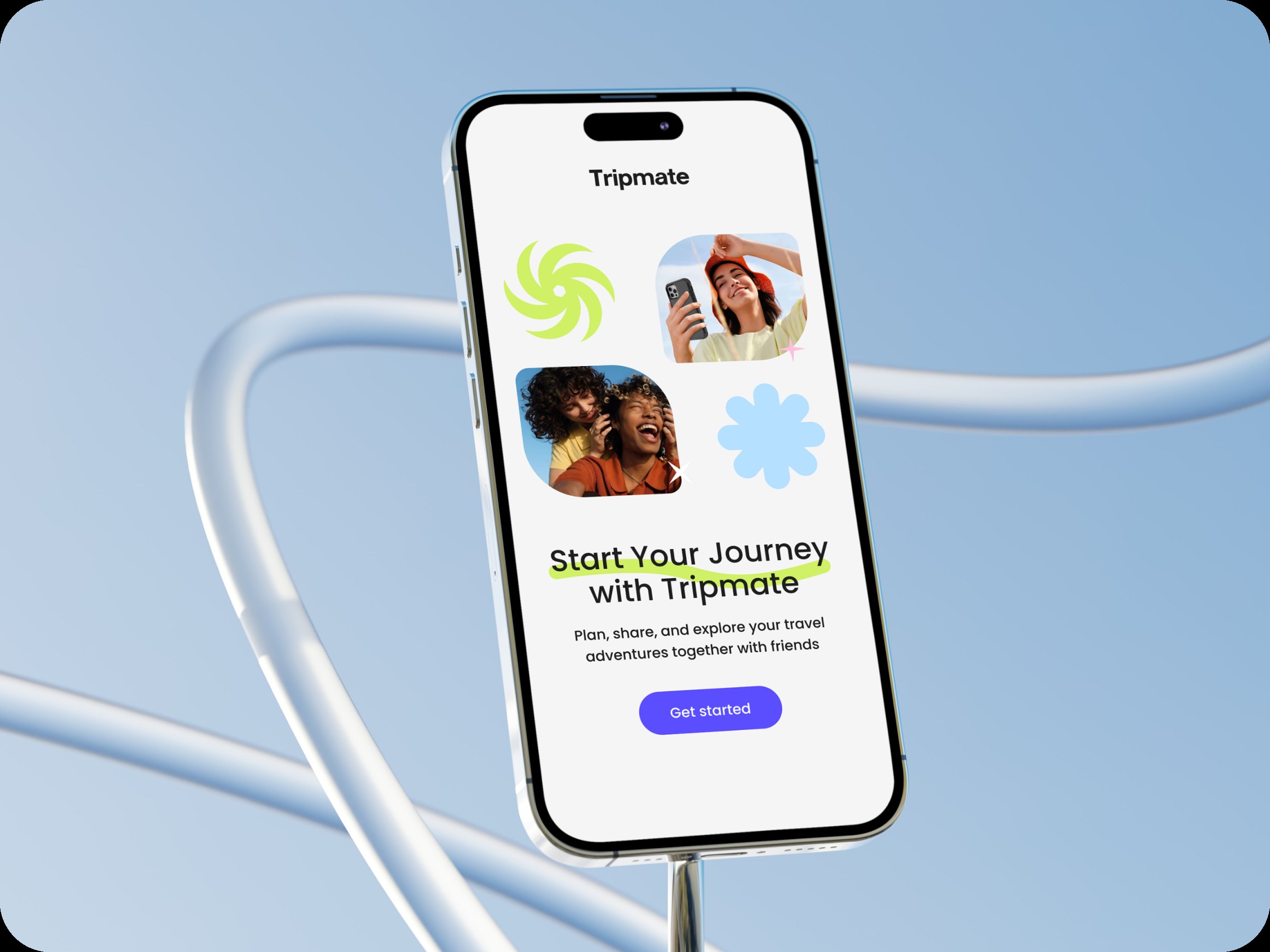 Tripmate travel app concept cover